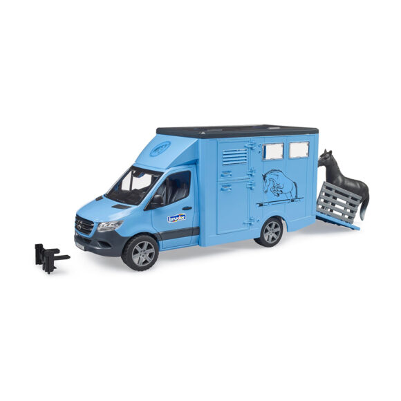 Camion Bétaillère Mercedes Benz Sprinter avec un cheval - BDR02674 – Image 4