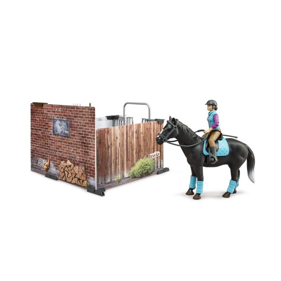 62506 Bruder bworld écurie avec cheval, accessoires