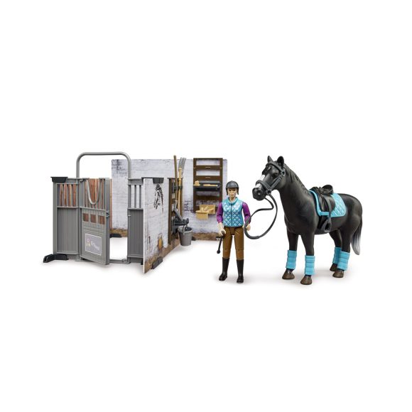 Bruder 62506 bworld écurie avec cheval, accessoires