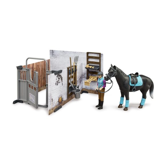 Écurie Bruder 62506 bworld avec cheval, accessoires