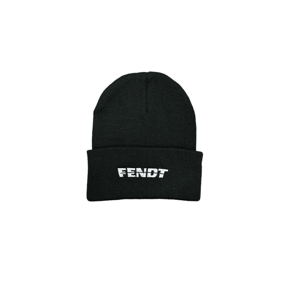 Tuque Fendt noire logo gris